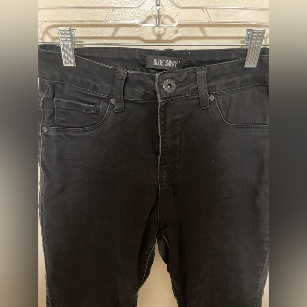 ✨Blue Savvy Black Denim Jeans Size 6 - Picture 2 of 6